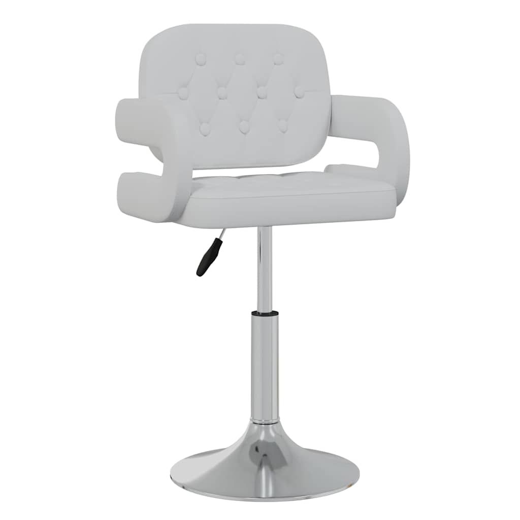 Vidaxl eetkamerstoelen draaibaar 2 st kunstleer wit