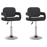 Vidaxl eetkamerstoelen draaibaar 2 st kunstleer zwart