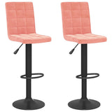 Vidaxl barkrukken 2 st fluweel roze