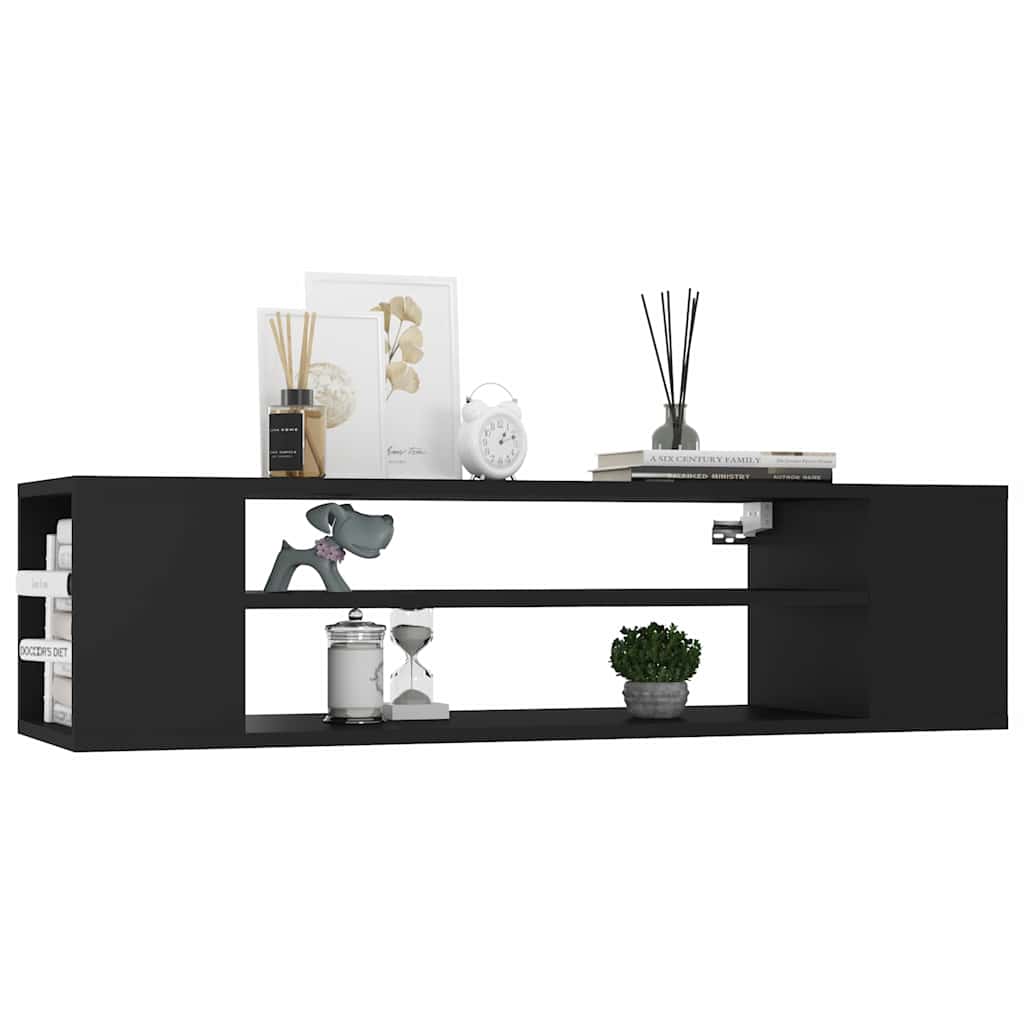 Vidaxl tv-hangmeubel 100x30x26,5 cm bewerkt hout zwart