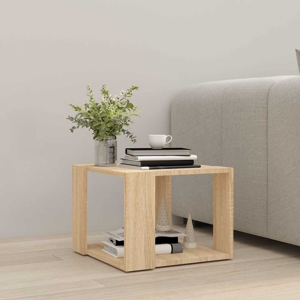Vidaxl salontafel 40x40x30 cm bewerkt hout sonoma eikenkleurig