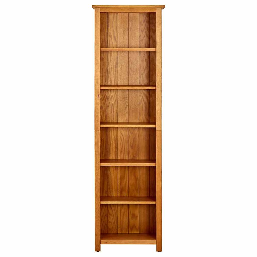 Vidaxl boekenkast met 6 schappen 52x22x180 cm massief eikenhout