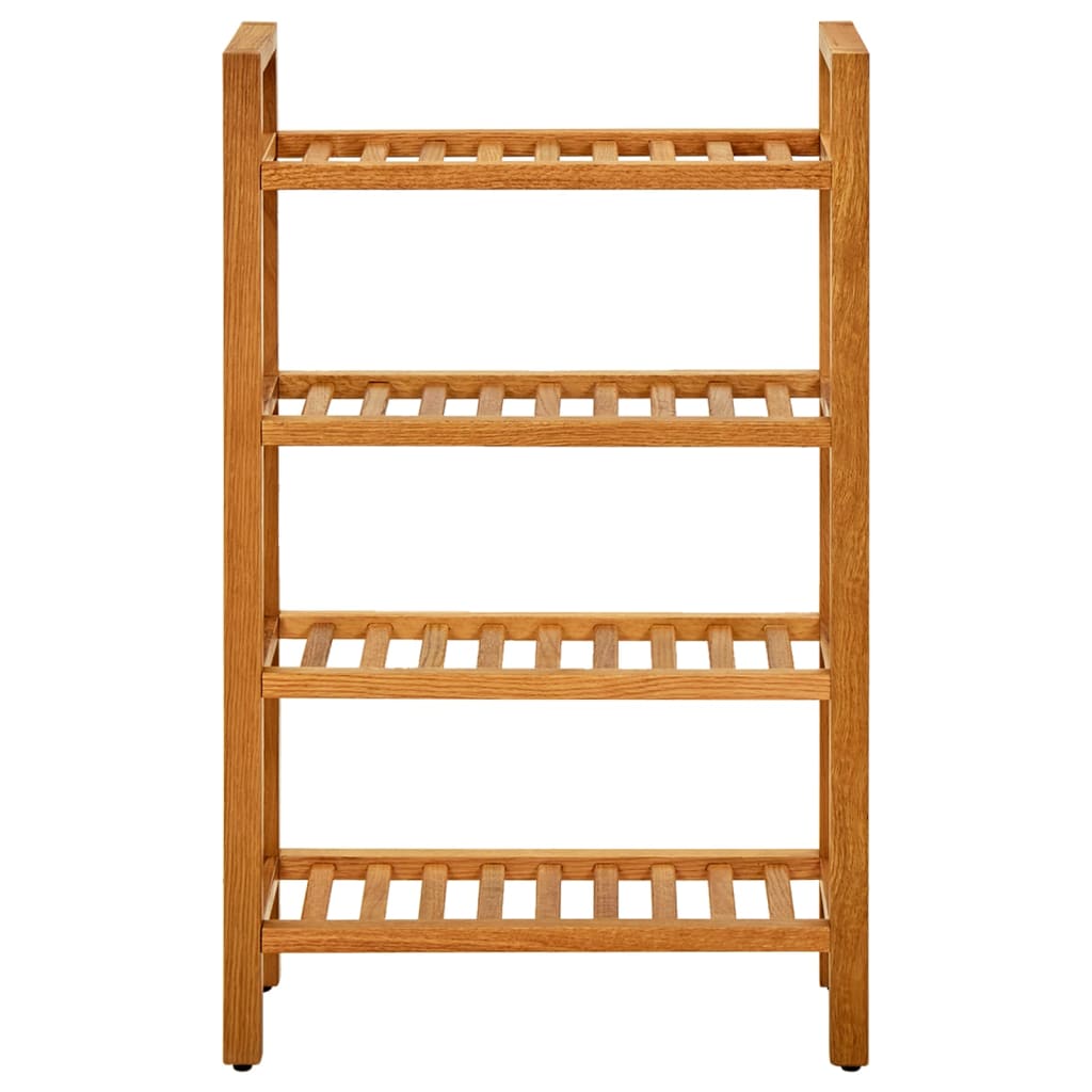 Vidaxl shoe rack with 4 shelves 50x27x80 cm solid oak