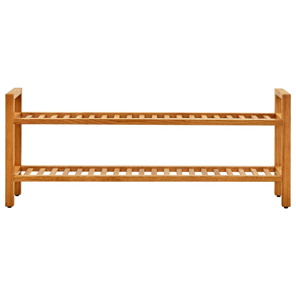 Vidaxl shoe rack with 2 shelves 100x27x40 cm solid oak