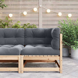 Vidaxl tuinhoekbank met antracietkleurige kussens massief grenenhout