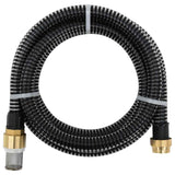 Vidaxl -Saugschlauch mit Messingkupplungen 1.1 '' 3 m PVC Schwarz