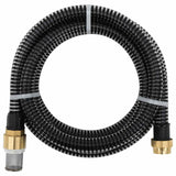 Vidaxl -Saugschlauch mit Messingkupplungen 1.1 '' 7 m PVC Schwarz