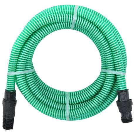 Vidaxl -Saugschlauch mit PVC -Kupplungen 1.1 '' 4 m PVC Grün