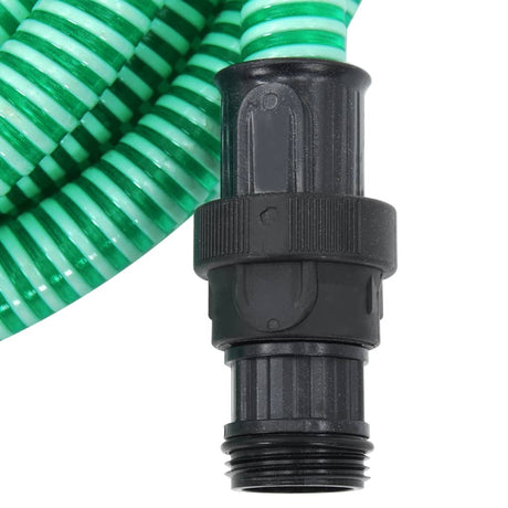 Vidaxl -Saugschlauch mit PVC -Kupplungen 1.1 '' 4 m PVC Grün