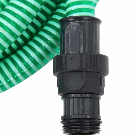 Vidaxl -Saugschlauch mit PVC -Kupplungen 1.1 '' 4 m PVC Grün