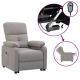 Vidaxl fauteuil verstelbaar elektrisch stof taupe