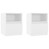 Vidaxl nachtkastjes 2 st 40x40x50 cm bewerkt hout wit