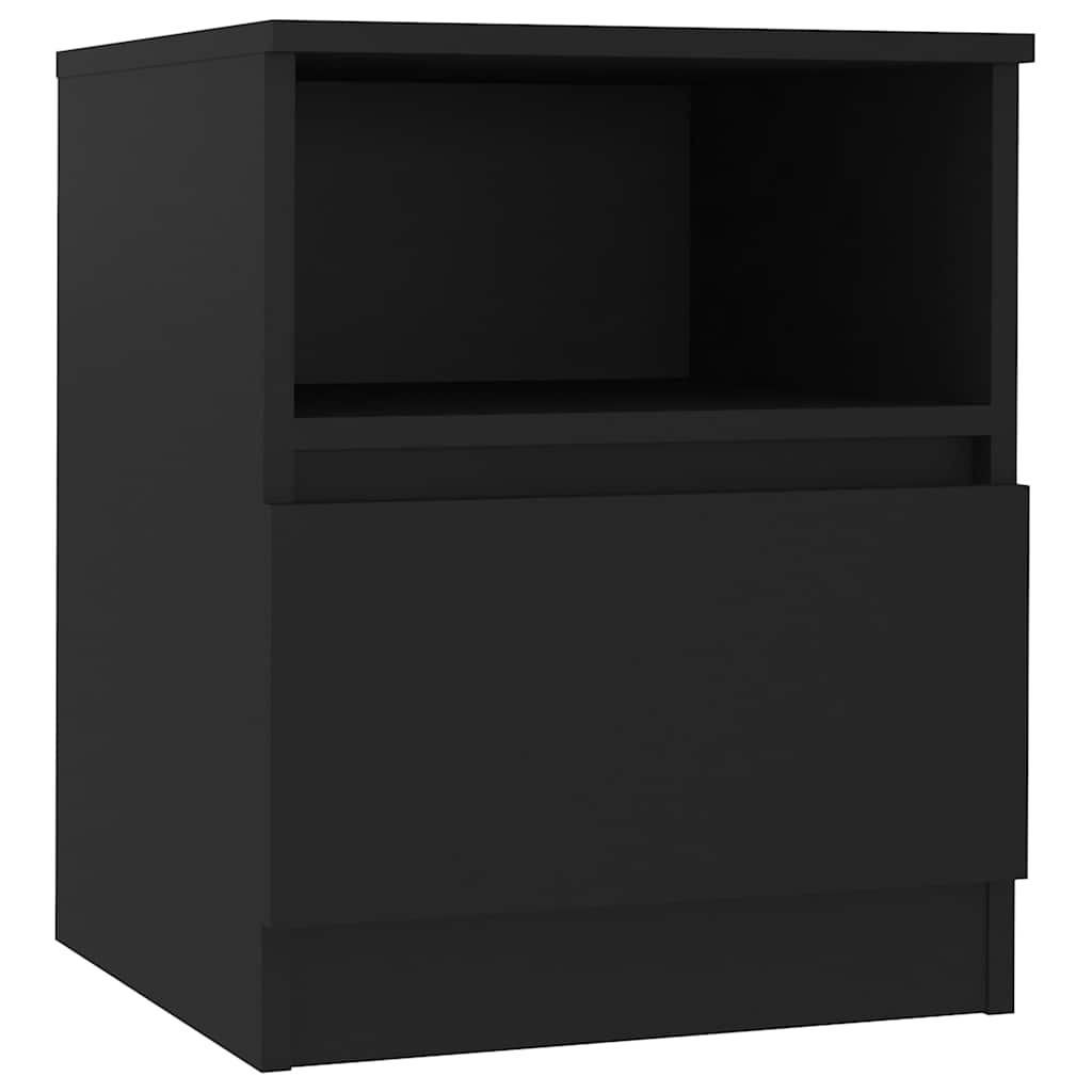 Vidaxl nachtkastjes 2 st 40x40x50 cm bewerkt hout zwart