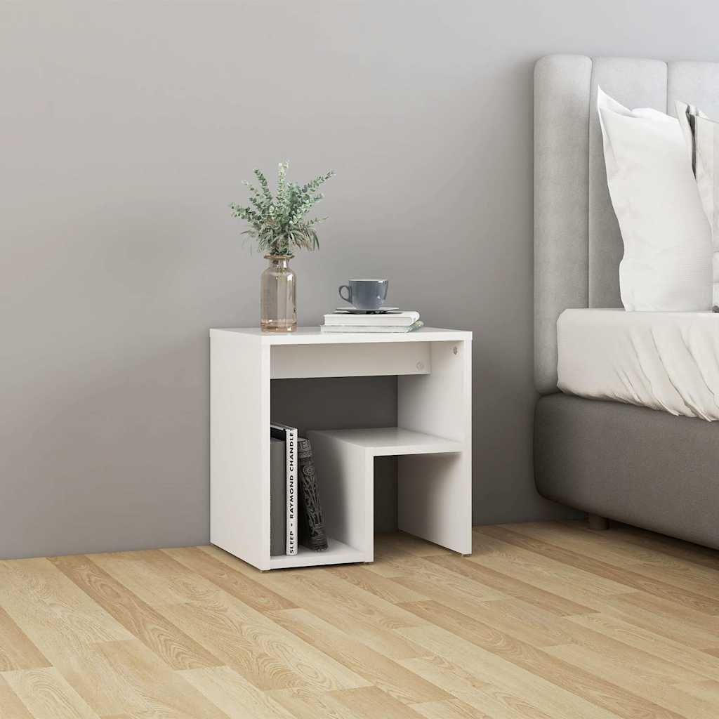 Vidaxl nachtkastje 40x30x40 cm bewerkt hout wit