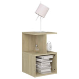 Vidaxl nachtkastje 35x35x55 cm bewerkt hout sonoma eikenkleurig