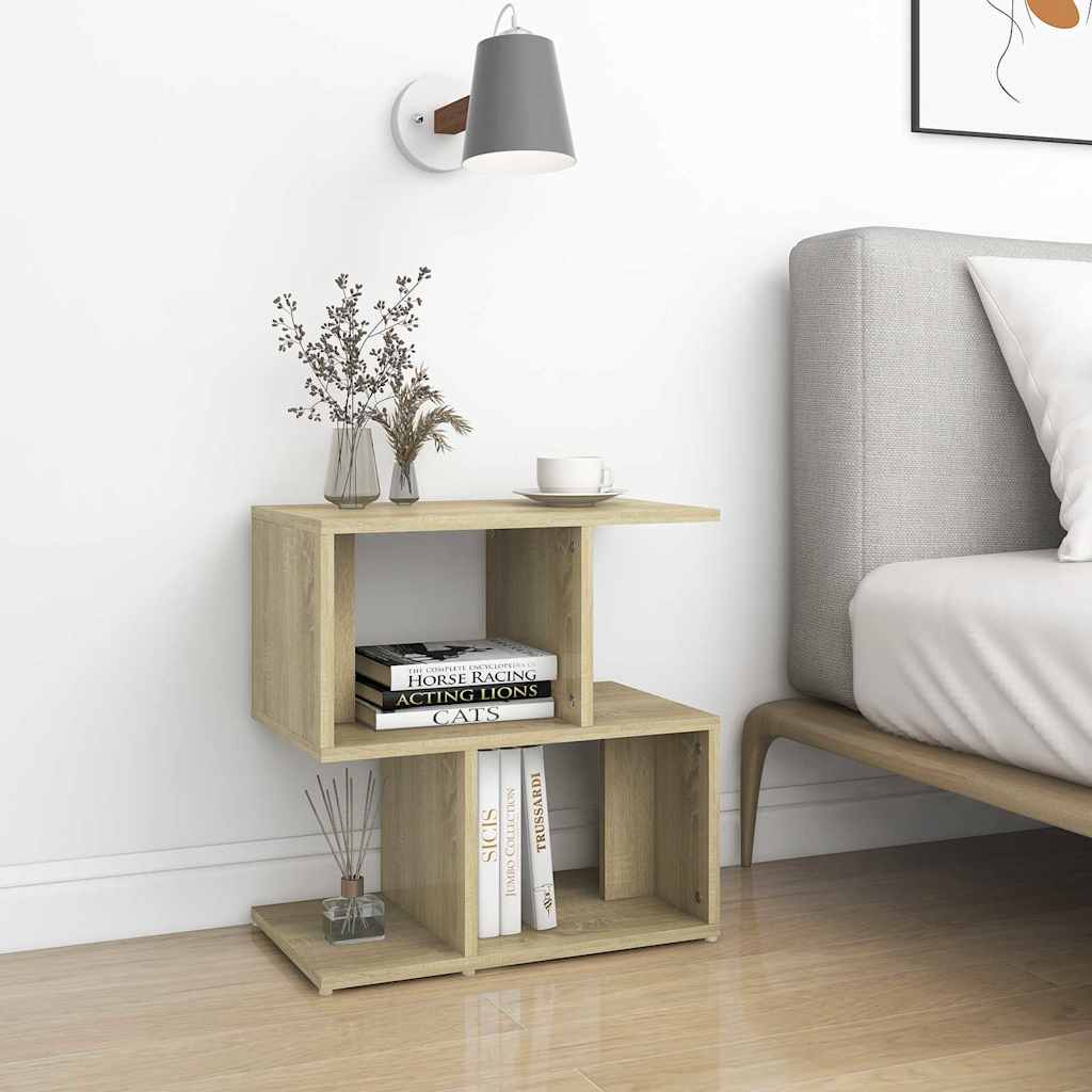 Vidaxl nachtkastje 50x30x51,5 cm bewerkt hout sonoma eikenkleurig