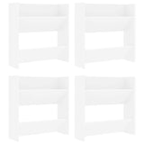 Vidaxl wandschoenenkasten 4 st 60x18x60 cm bewerkt hout wit