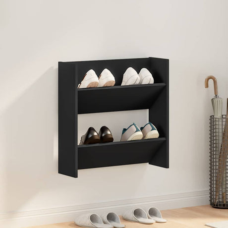 Vidaxl Wandschuhschrank 60x18x60 cm propertiertes Holzschwarz