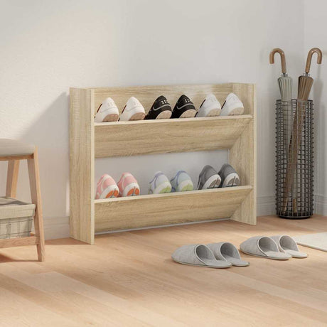 VIDAXL -Wandschuhschrank 80x18x60 cm Propertiertes Holz Sonoma Eiche -Colored