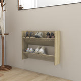 Vidaxl Wall Shoe Cabinet 80x18x60 cm Properted Wood Sonoma Oak -farget