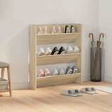 Vidaxl Wandschuhschrank 80x18x90 cm Eigenschaften Holz Sonoma Eiche Farbe