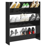 Vidaxl Wandschuhschrank 80x18x90 cm arbeitete hoch -Gloss Black
