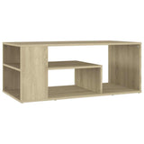 Vidaxl salontafel 100x50x40 cm bewerkt hout sonoma eikenkleurig