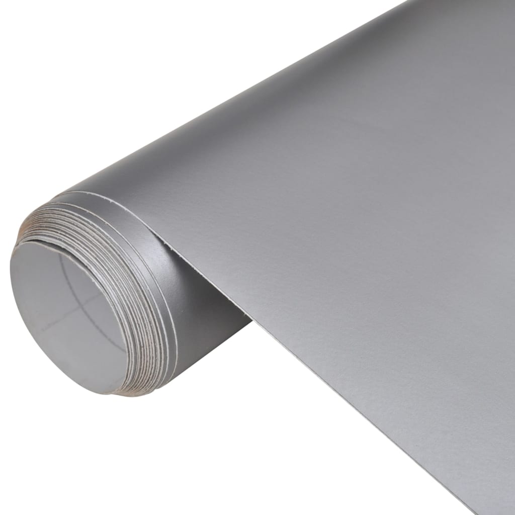 Vidaxl Autofolie 100x150 CM Mat de plata