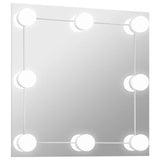 Vidaxl Wall Mirror s LED lampami čtvercové sklo