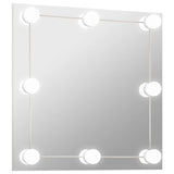 Vidaxl Wall Mirror s LED lampami čtvercové sklo