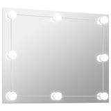 Vidaxl Wall Mirror bez rámového LED lampy obdélníkového skla