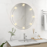 Vidaxl Wall Mirror bez seznamu LED lamp kolem skla