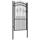 VidaXL port with pile points 103x225 cm powder -coated steel black