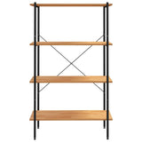 Vidaxl opbergrek 4-laags 80x40x130 cm zwart en eikenkleurig