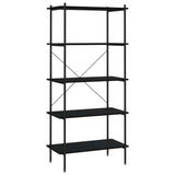 Vidaxl opbergrek 5-laags 80x40x163 cm zwart