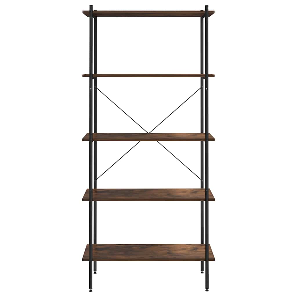 Vidaxl opbergrek 5-laags 80x40x163 cm zwart en naturel