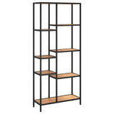 Vidaxl boekenkast 80x30x180 cm staal en bewerkt hout