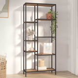 Vidaxl boekenkast 80x30x180 cm staal en bewerkt hout
