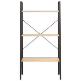 Vidaxl opbergmeubel met 3 lagen 56x35x108 cm lichtbruin en zwart