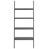 Vidaxl ladderrek met 4 schappen 64x34x150,5 cm zwart