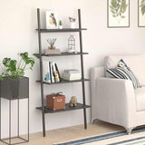 Vidaxl ladderrek met 4 schappen 64x34x150,5 cm zwart