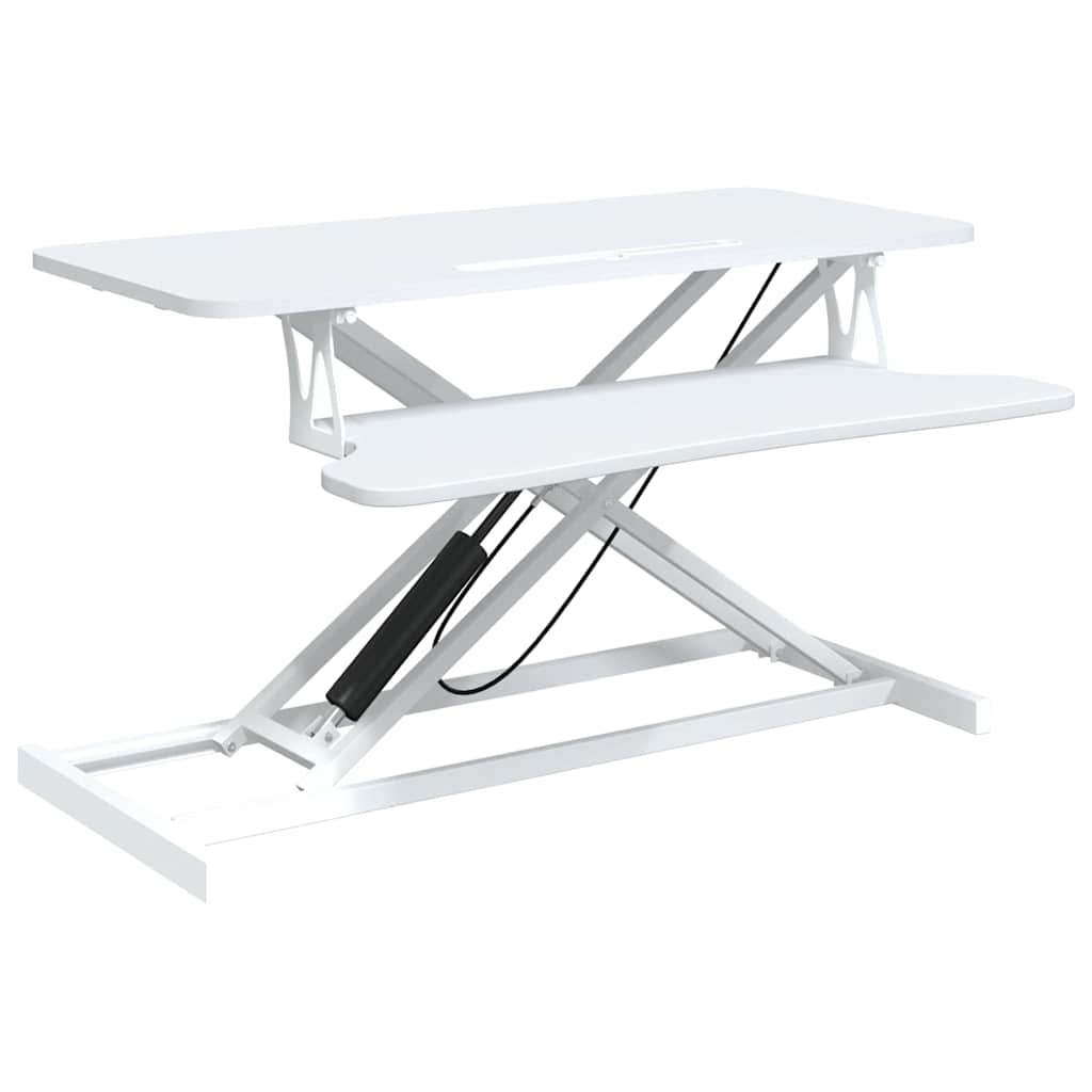Vidaxl bureau verstelbaar 90x40x(13-41,5) cm staal en bewerkt hout