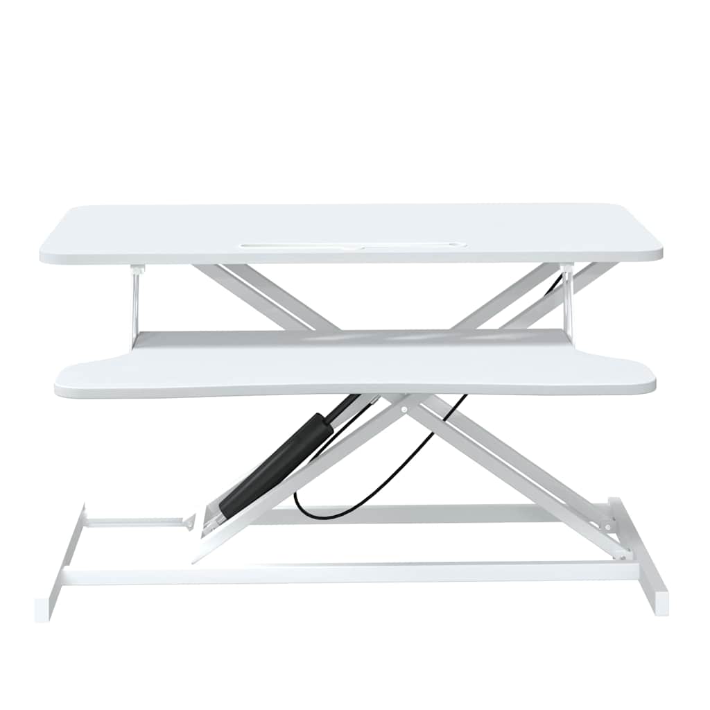 Vidaxl bureau verstelbaar 90x40x(13-41,5) cm staal en bewerkt hout