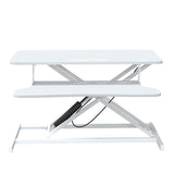 Vidaxl bureau verstelbaar 90x40x(13-41,5) cm staal en bewerkt hout