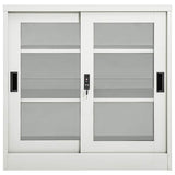 Vidaxl roldeurkast 90x40x90 cm staal lichtgrijs