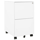 Vidaxl ladeblok verrijdbaar 39x45x67 cm staal wit
