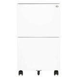 Vidaxl ladeblok verrijdbaar 39x45x67 cm staal wit