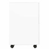 Vidaxl ladeblok verrijdbaar 39x45x67 cm staal wit