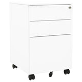 Vidaxl ladeblok verrijdbaar 39x45x60 cm staal wit