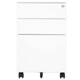 Vidaxl ladeblok verrijdbaar 39x45x60 cm staal wit